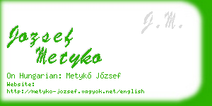jozsef metyko business card