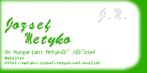 jozsef metyko business card